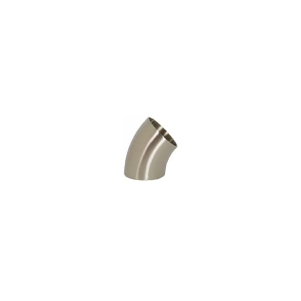 Sanitube Elbow, S, 45 deg., T304, 8" Id/Od Polish 2WK4P-800